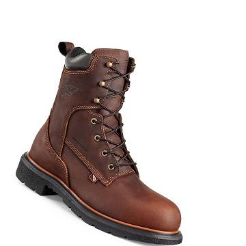 Red Wing DynaForce® 8-inch Soft Toe Men's Waterproof Boots Coffee | ZA 372TCE